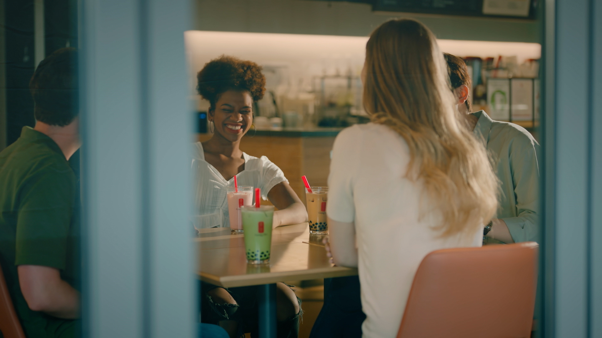 People enjoying gong cha tea