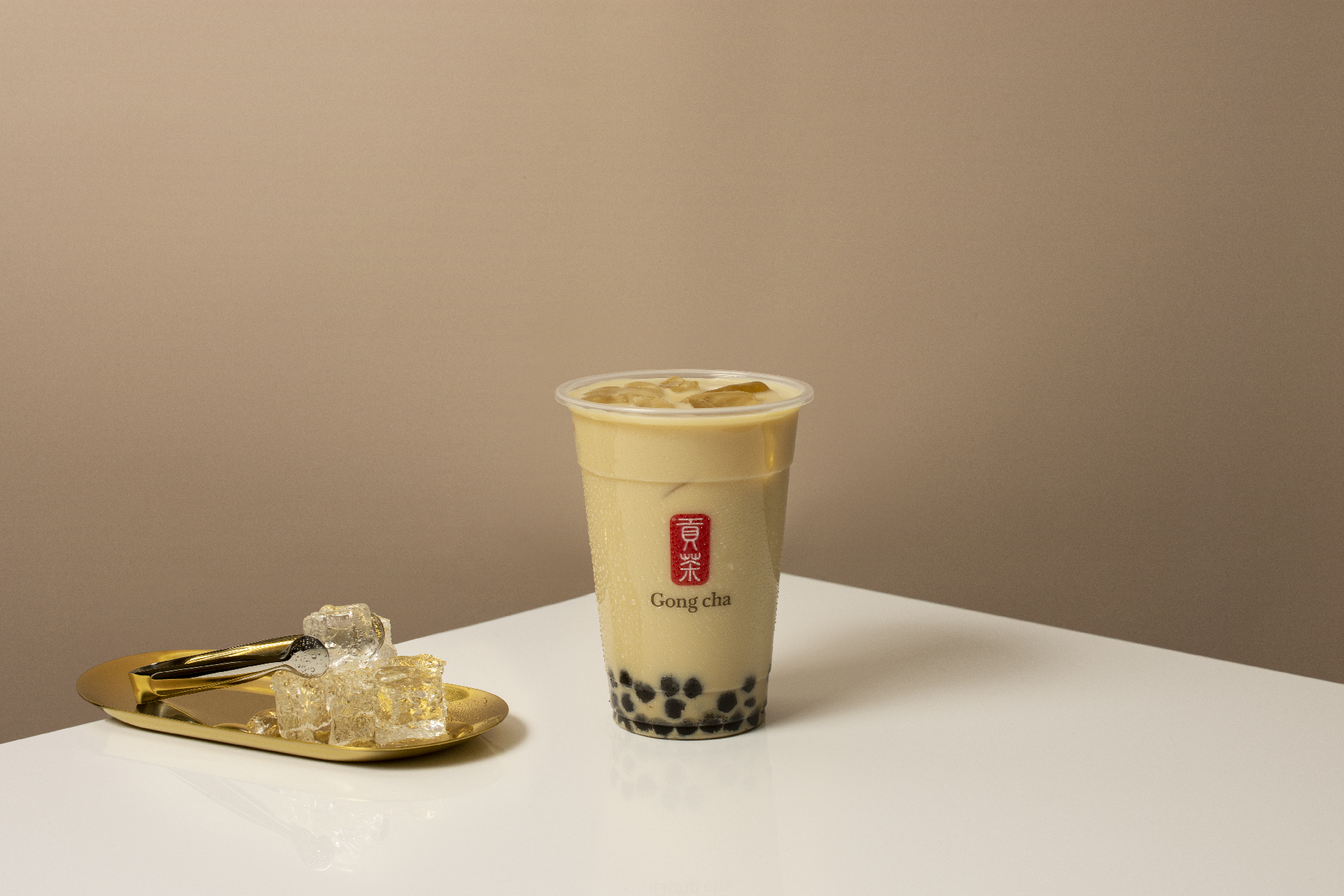 Gong Cha tea on a table